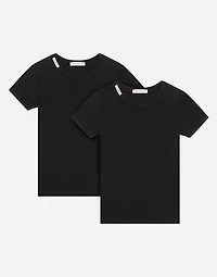 Short-sleeved jersey T-shirt two-pack
