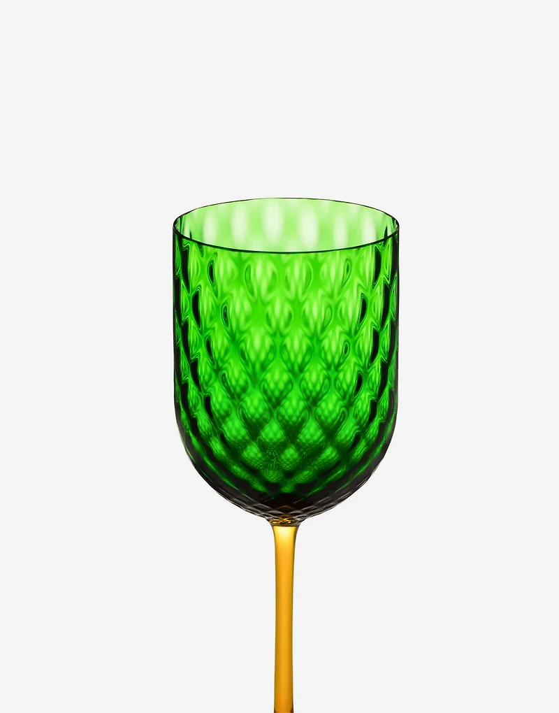 Hand-Blown Murano Red Wine Glass