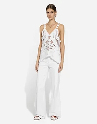 Cotton top with cut-out detailing