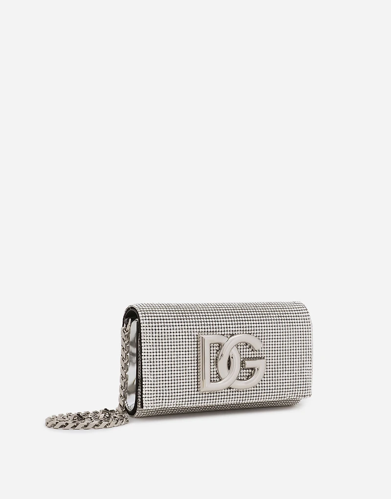 DG logo bag in crystal mesh