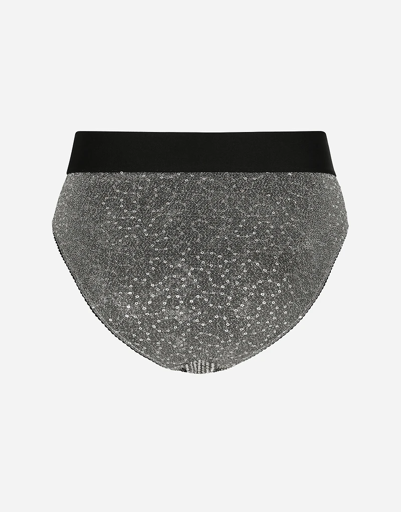 High-waisted briefs with branded elastic