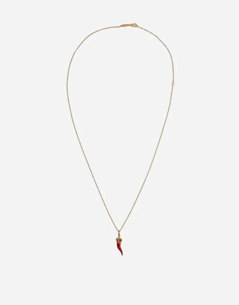  Good Luck Necklace enamelled 18 carat yellow gold