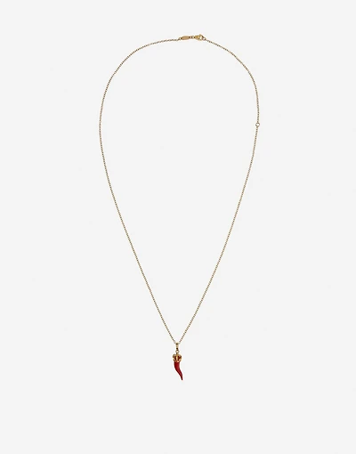 Good Luck Necklace enamelled 18 carat yellow gold