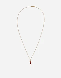 Good Luck Necklace enamelled 18 carat yellow gold