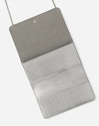 Satin phone bag with fusible rhinestones