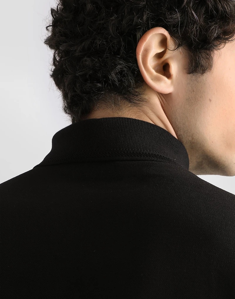 Cotton piqué polo-shirt with embroidery