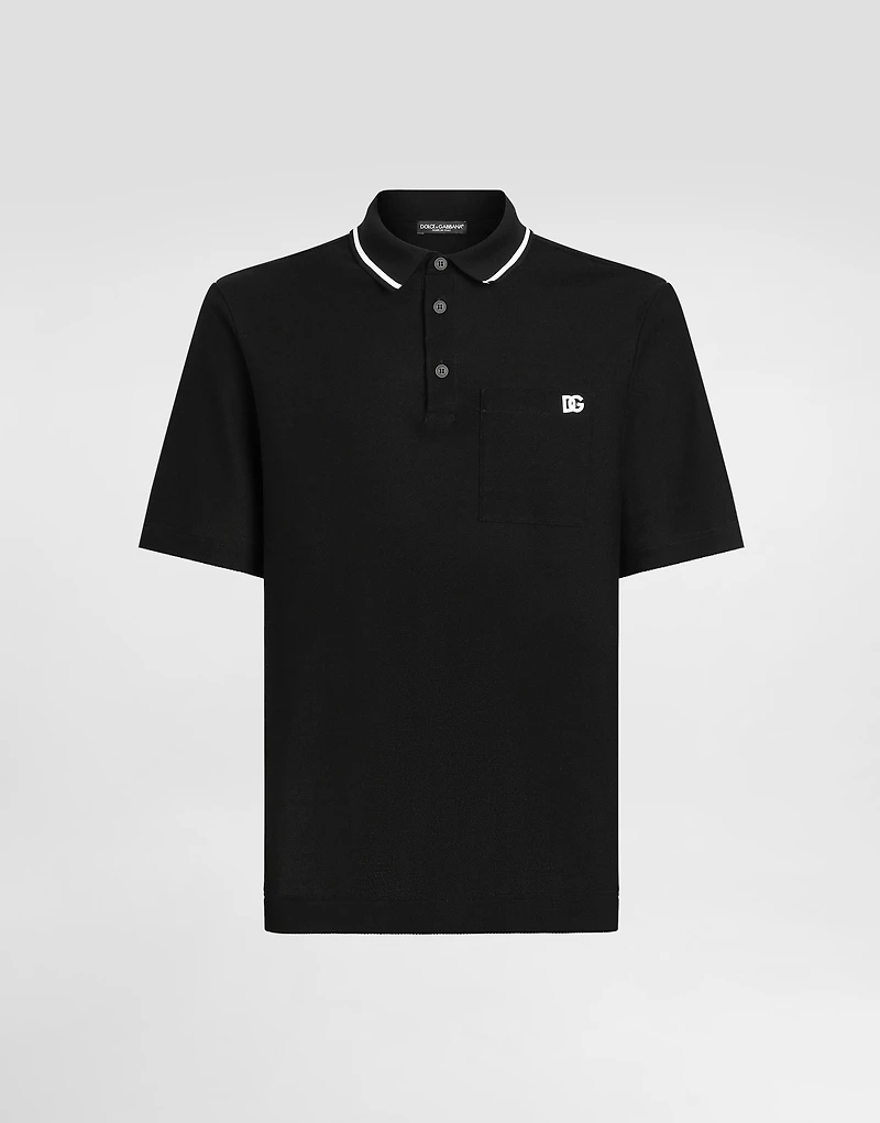 Cotton piqué polo shirt