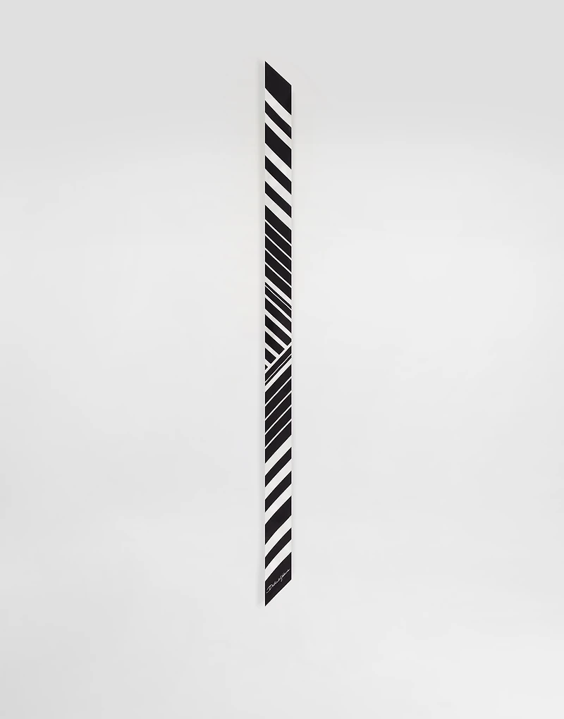 Cotton headscarf with striped and polka-dot print (6x100)