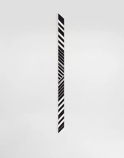 Cotton headscarf with striped and polka-dot print (6x100)