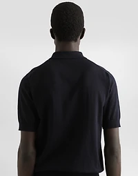 Cotton polo-shirt with heraldic patch