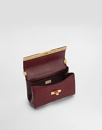 Marlene city mini bag in polished alligator