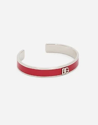 Rigid enameled bracelet with DG logo