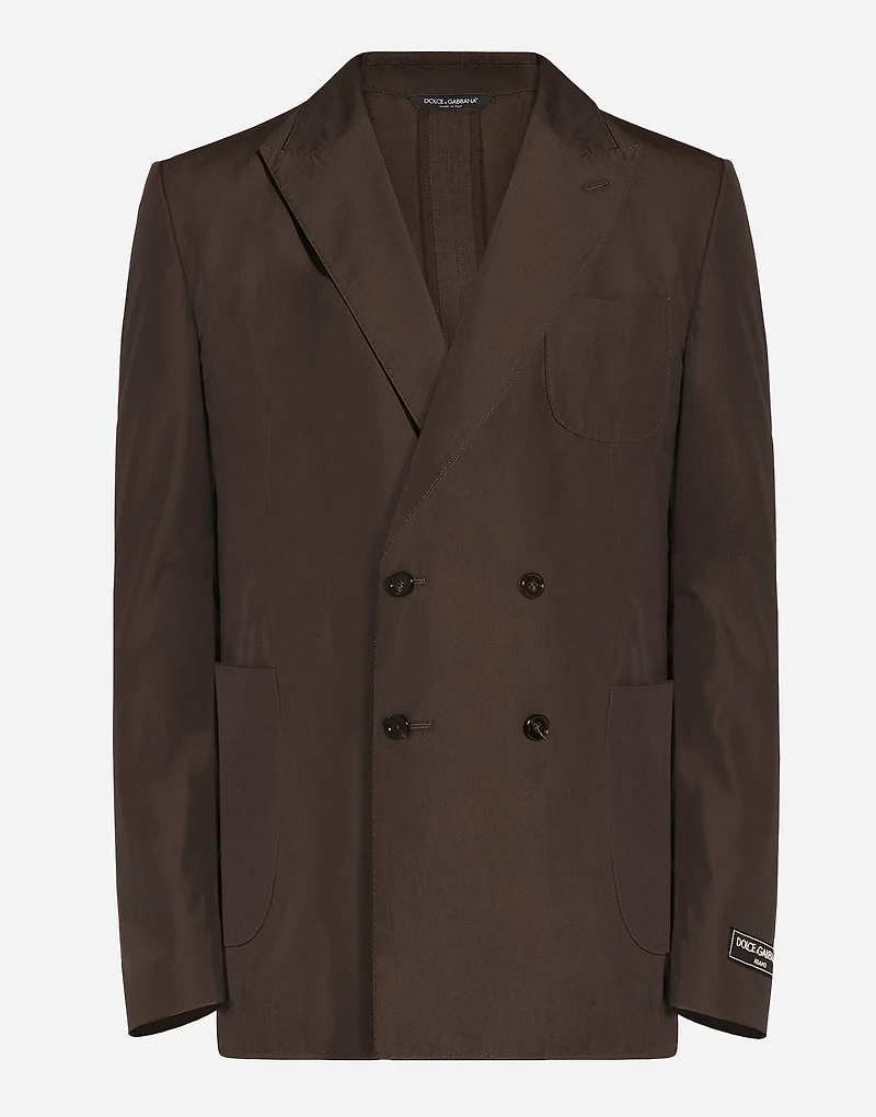 Double-breasted poplin Portofino-fit jacket