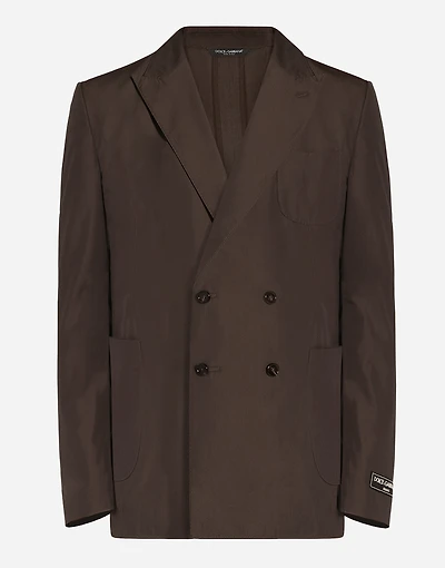 Double-breasted poplin Portofino-fit jacket