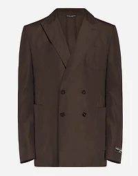 Double-breasted poplin Portofino-fit jacket
