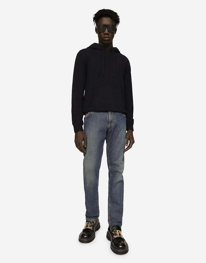 Hooded cashmere pullover