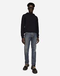 Hooded cashmere pullover