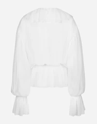 Chiffon blouse with ruffles