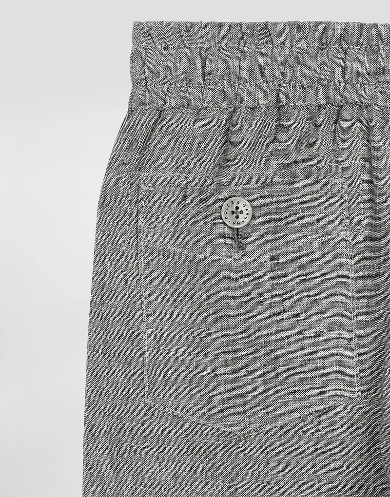 Jogging trousers washed linen canvas