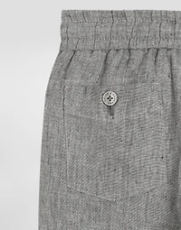 Jogging trousers washed linen canvas