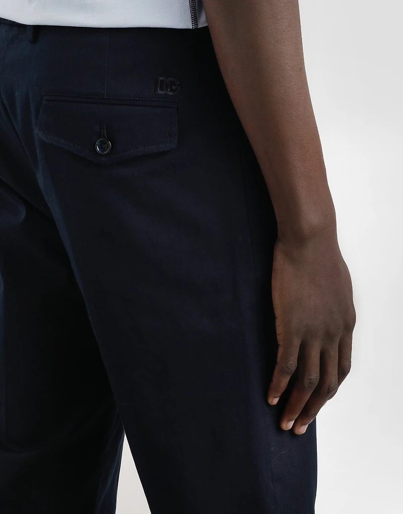 Cotton gabardine cargo trousers