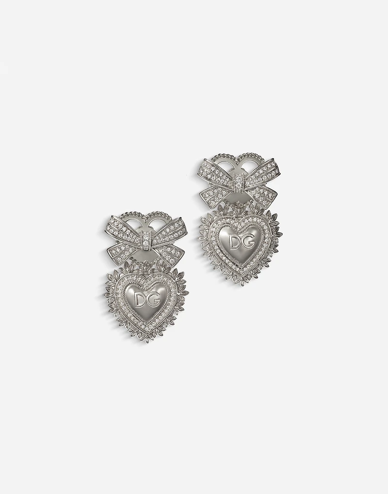 Devotion Earrings
 18-carat white gold and diamonds
