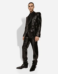 Sequined single-breasted Sicilia-fit tuxedo suit