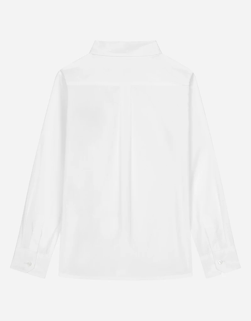 Poplin shirt with DG laurel logo