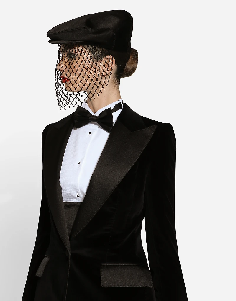 Single-breasted velvet Turlington tuxedo jacket