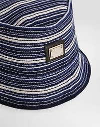 Knit honeycomb bucket hat