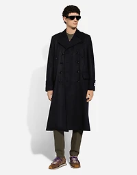 Double-breasted cashmere pea coat