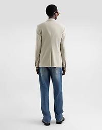 Double-breasted velvet jacket