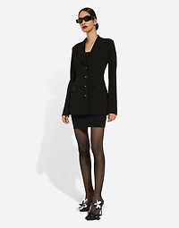 Double-breasted Turlington jacket jersey Milano rib