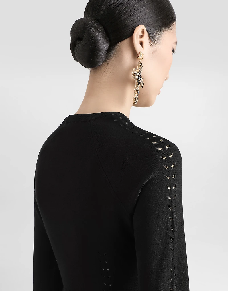 Cropped viscose sweater