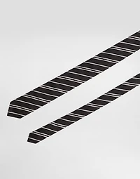 Striped jacquard tie