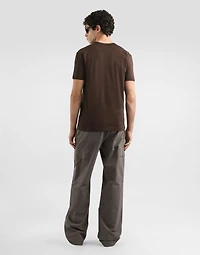 Cotton t-shirt with heraldic patch