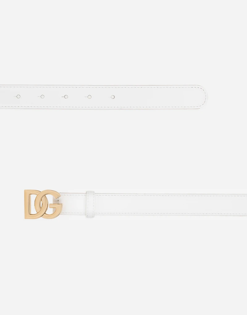 Calfskin belt with DG logo
