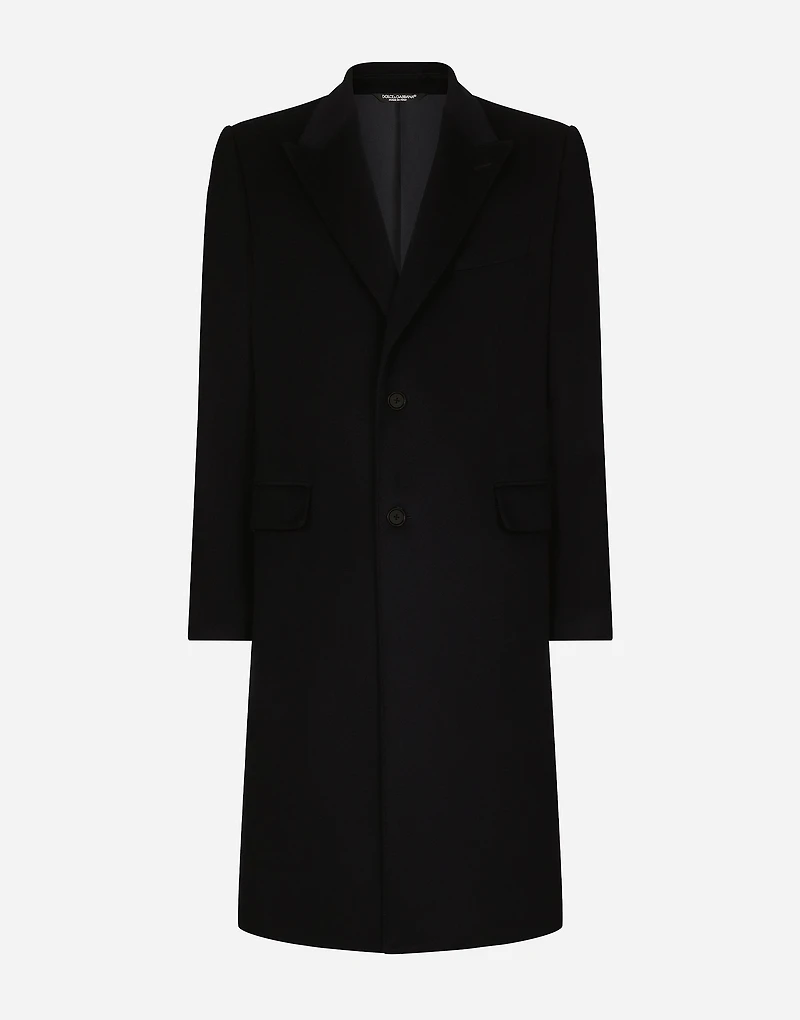 Single-breasted cashmere coat