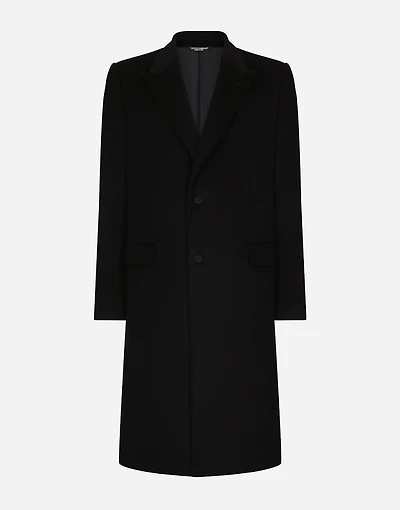 Single-breasted cashmere coat