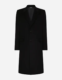 Single-breasted cashmere coat