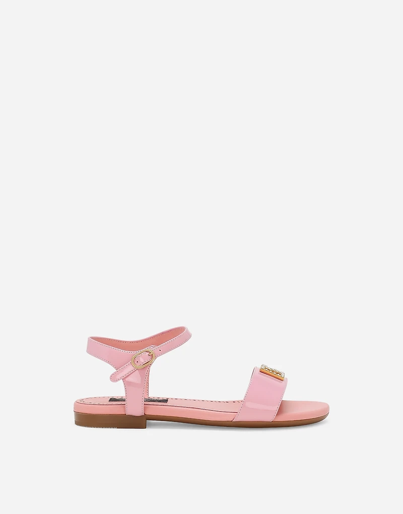 Patent leather sandals