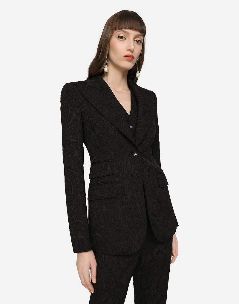 Ornamental jacquard Turlington blazer