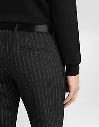 Single-breasted pinstripe stretch wool Sicily-fit suit