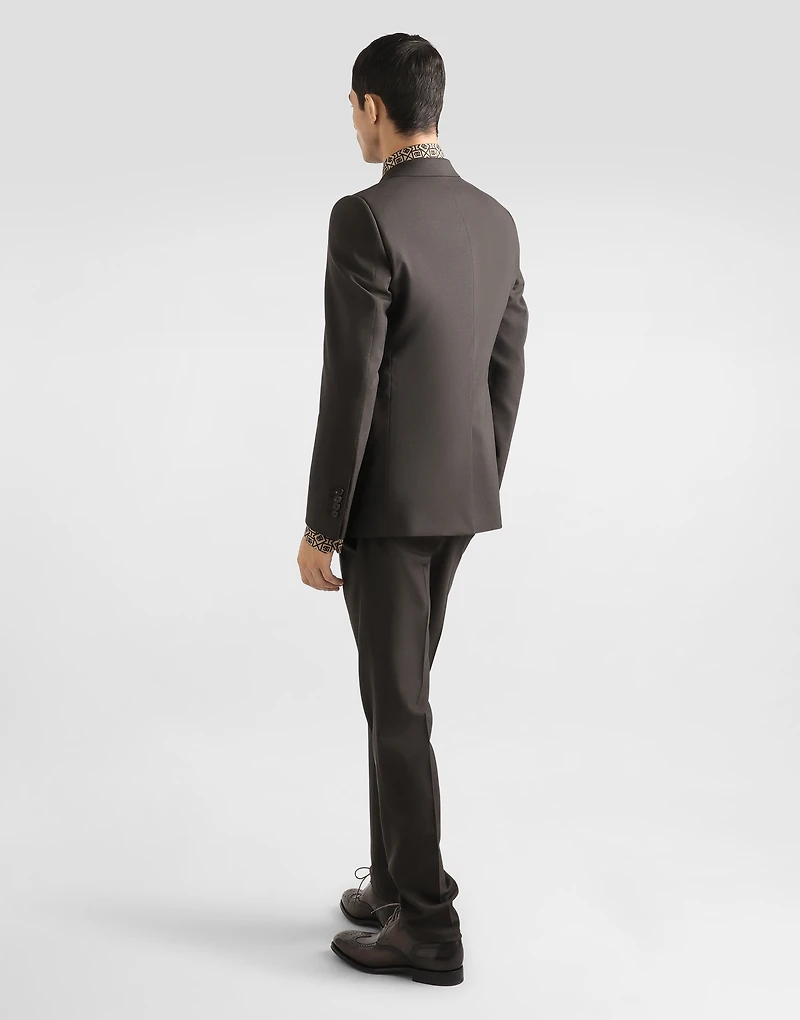 Printed silk twill martini shirt