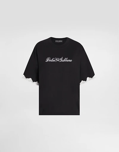 jersey t-shirt with embroidery