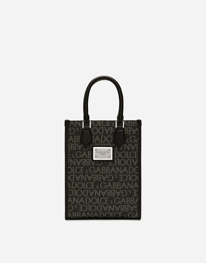 Small coated jacquard bag