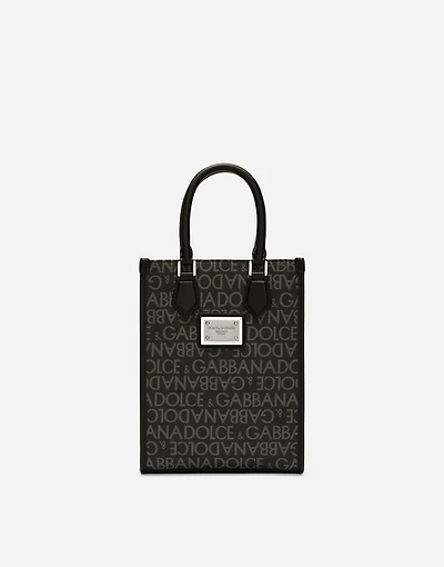 Small coated jacquard bag