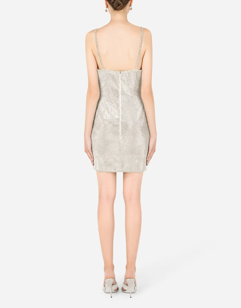 Short crystal mesh dress