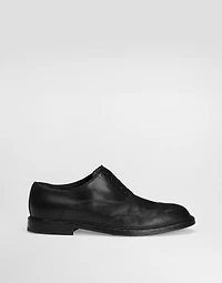 Washed calfskin laced shoes