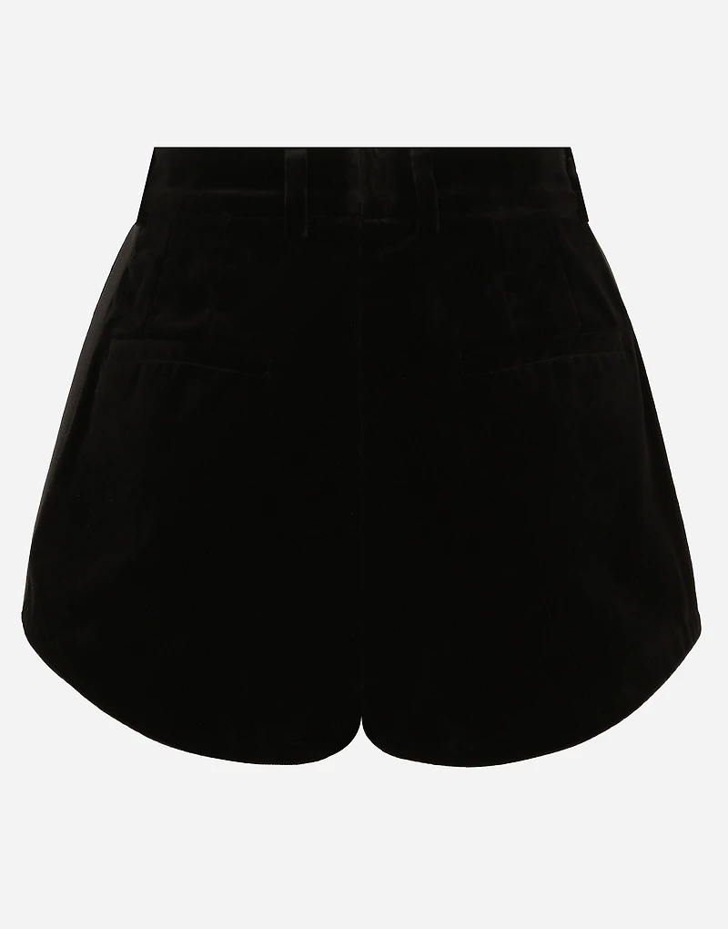 Velvet high-waisted tuxedo panties